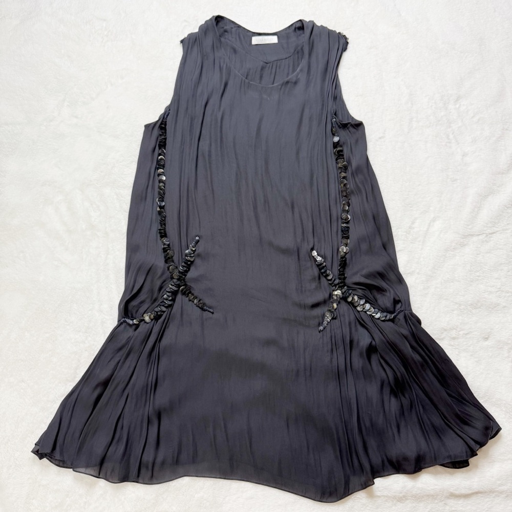 Nina Ricci Charcoal Sleeveless Mini Dress 42